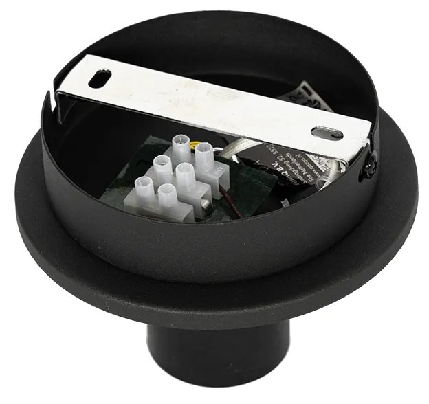 Oosterse plafondlamp zwart met naturel bamboe 30 cm - Pua