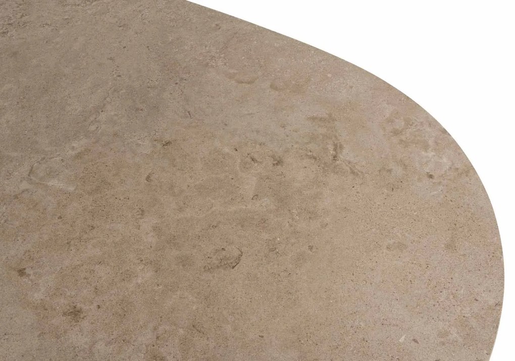 4 Seasons Outdoor Arizona tafel met kiezelvormig keramisch blad in zandkleur 240 x 120 cm SALE Tuintafel bruin weerbestendig