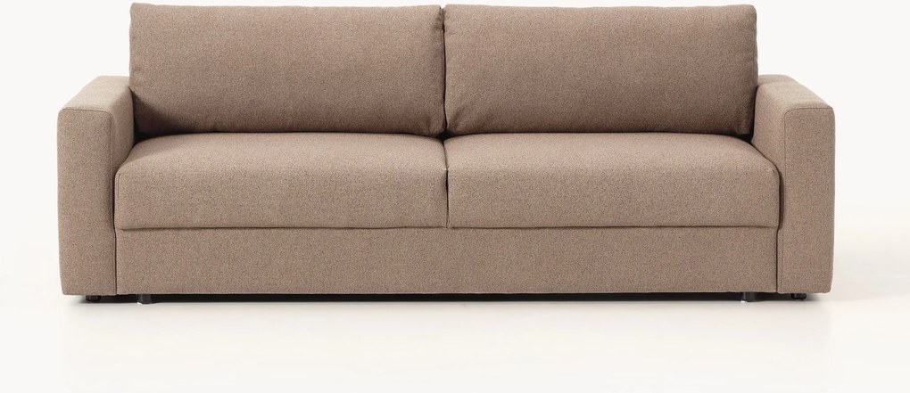 Bouclé slaapbank Tasha (3-zits) met opbergruimte