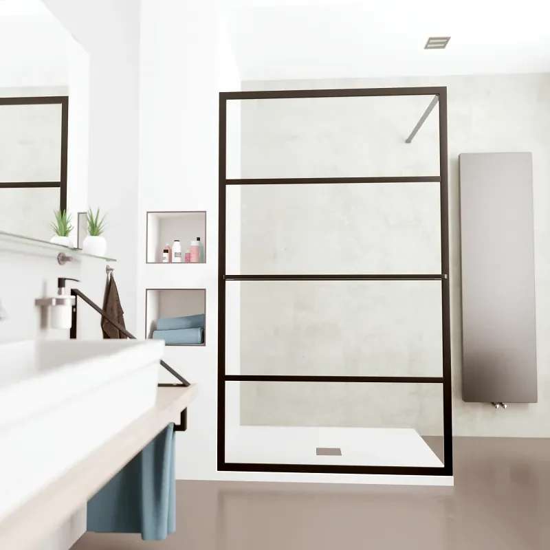 Best Design Nero inloopdouche 140x200cm anti-kalk 10mm