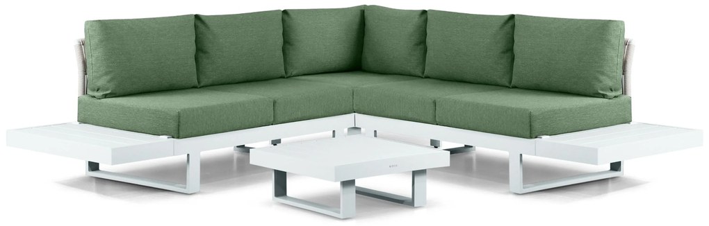 Hoek loungeset 5 personen Aluminium Wit  Lifestyle Garden Furniture Lorenzo