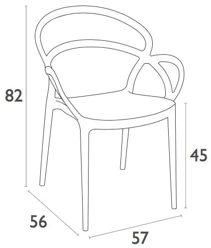 Siesta Exclusive Tuinstoel - Mila - Zwart - Siesta Exclusive