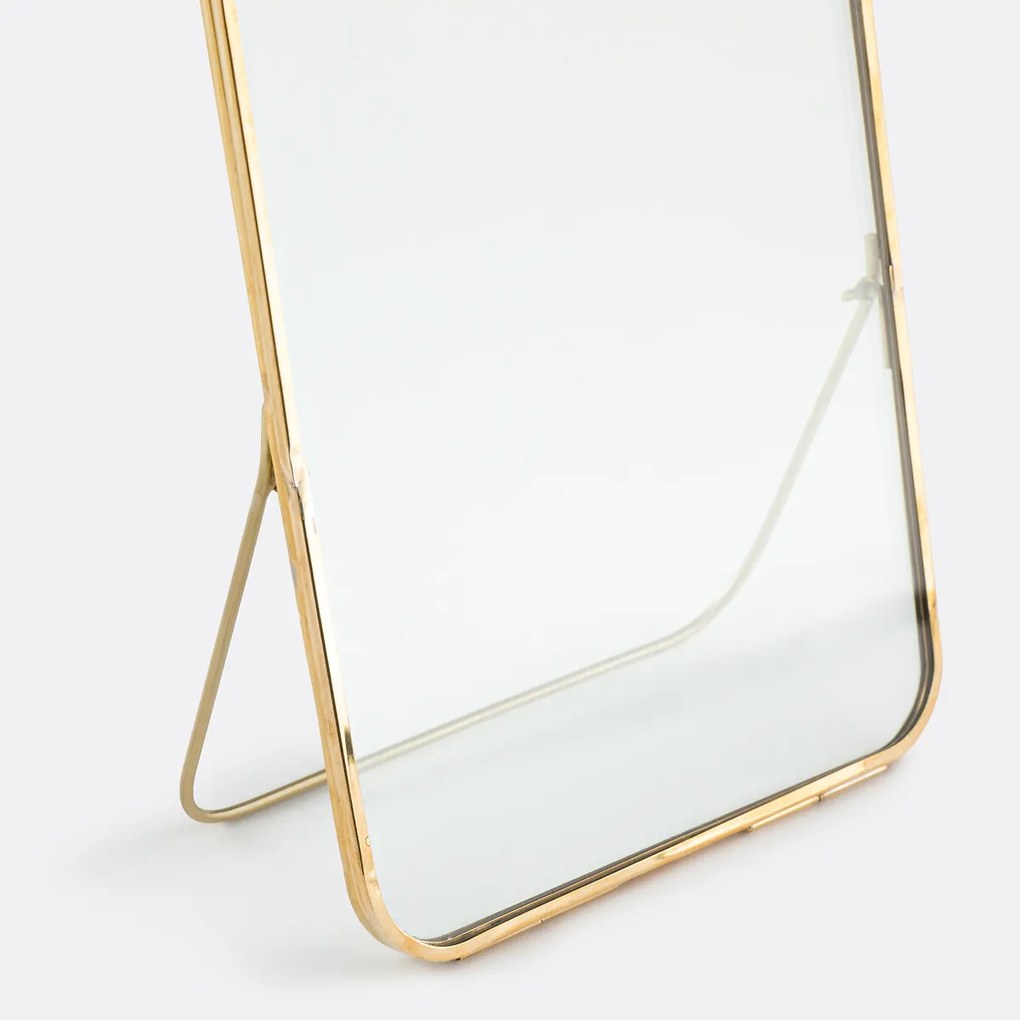 Staand fotokader in messing en glas, H23 cm, Uyova