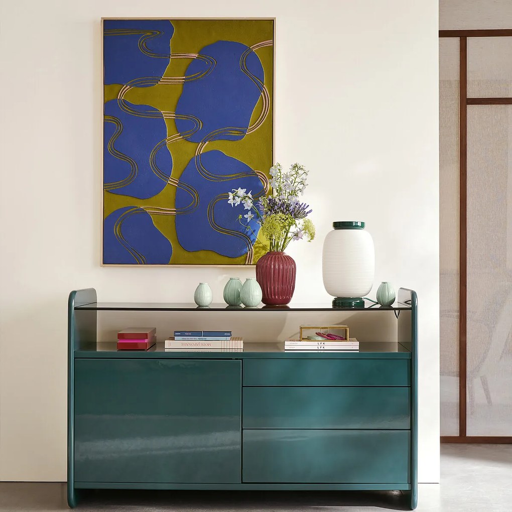 Beschilderd doek, abstract motief, 70 x 100 cm, Notton