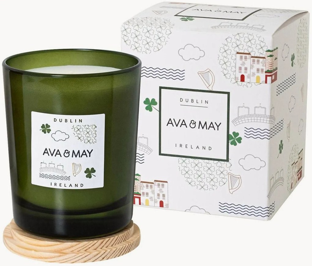 Handgemaakte geurkakaars Dublin (kardemom, patchouli, cipres)