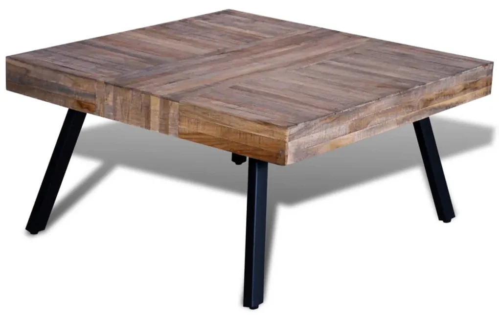 vidaXL Salontafel vierkant gerecycled teakhout
