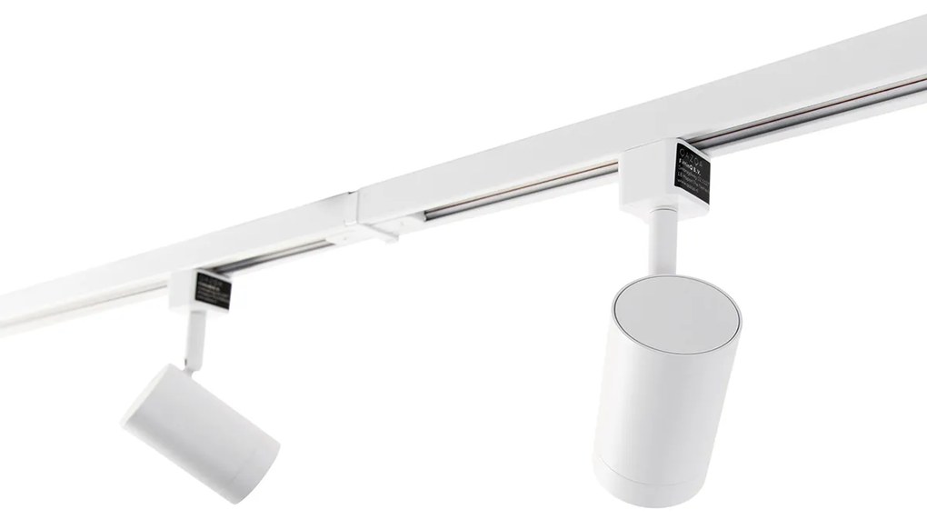 Modern 1-fase railsysteem met 4 Spot / Opbouwspot / Plafondspots wit - Jeana Modern GU10 Binnenverlichting Lamp