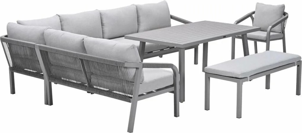 Garden Impressions Tarera lounge dining set 7-delig R - taupe