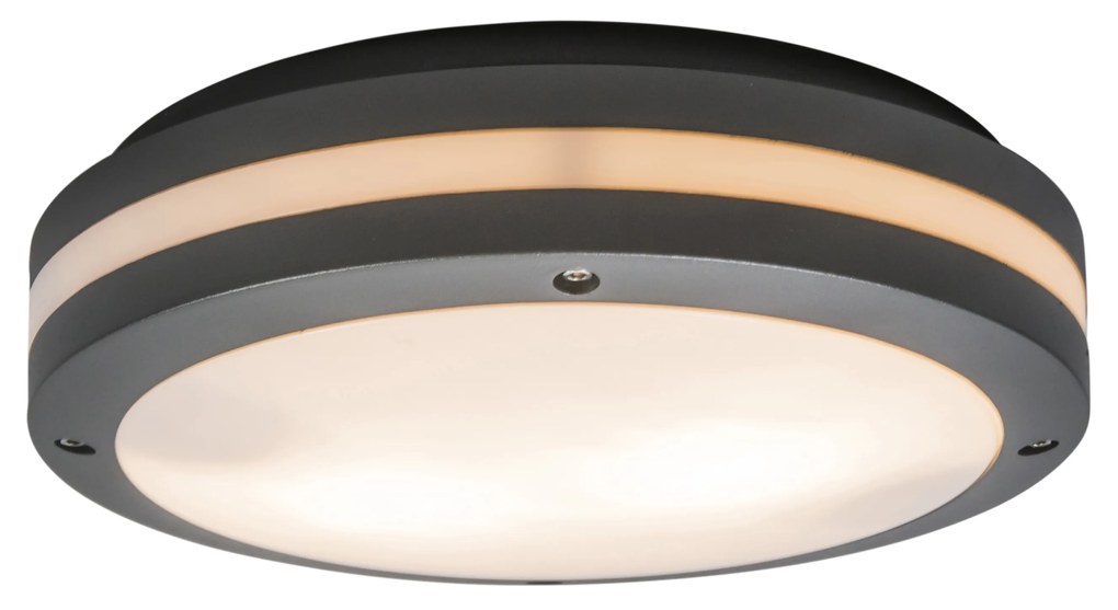 Buitenlamp Wand- en plafondlamp antraciet 2-lichts IP54 - Glow Modern E27 IP54 Buitenverlichting rond