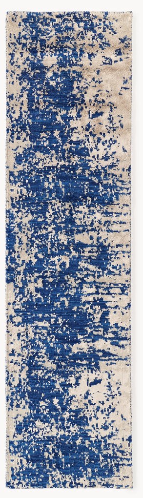 Handgeweven wollen loper Cynthia met abstract patroon