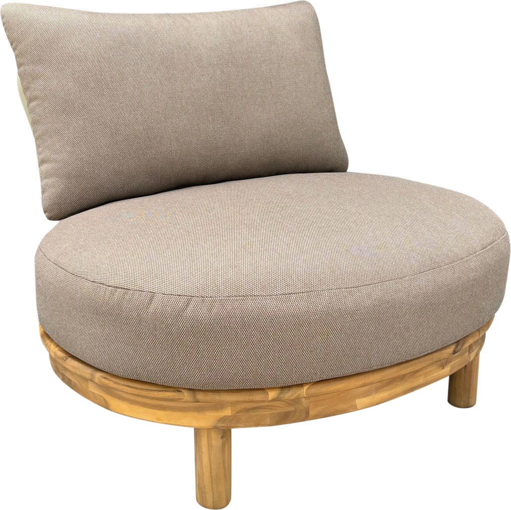 Eleganza organische lounge tuinstoel hardhout