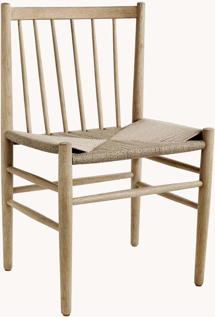 Eetkamerstoel J80 van eikenhout, 2 stuks