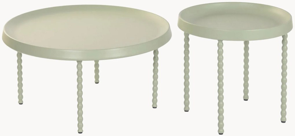Metalen bijzettafels Daisy, 2-delig