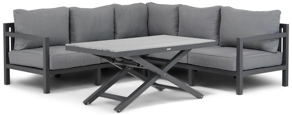 Dining Loungeset 5 personen Aluminium Grijs Lifestyle Garden Furniture Lagos/Palazzo