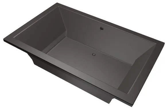 Xenz Society ligbad - 190x120cm - met overloop - zonder afvoer - Acryl Antraciet Mat 6924-05