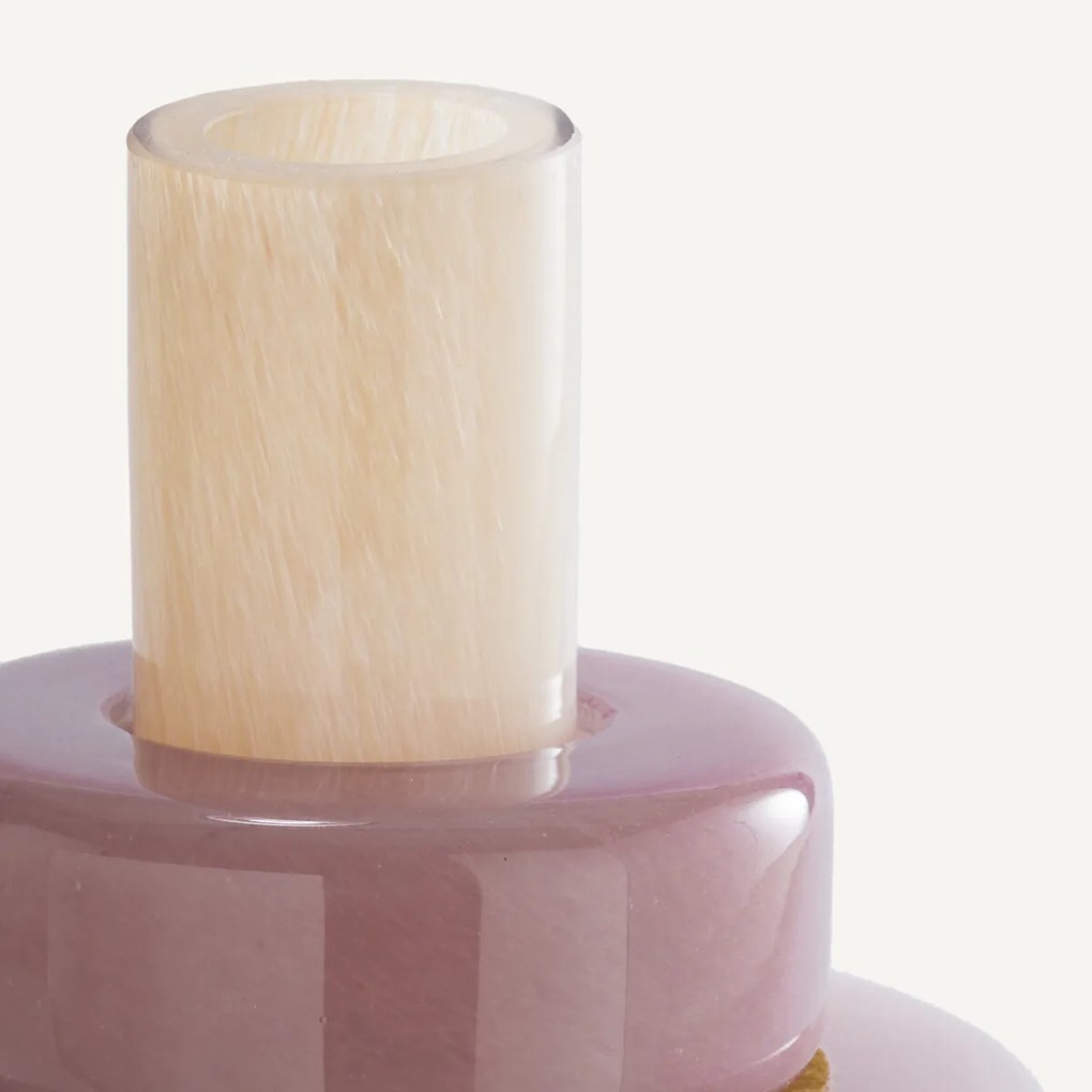 Vaas met 5 ringen van geblazen glas, H32 cm, Maveo