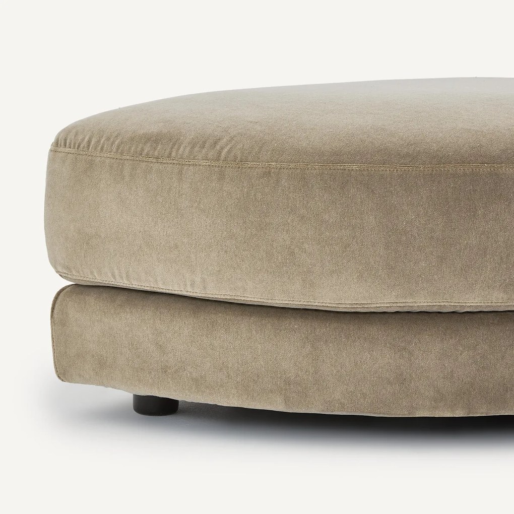 Modulaire voetensteun in stonewashed fluweel, TIBERIO