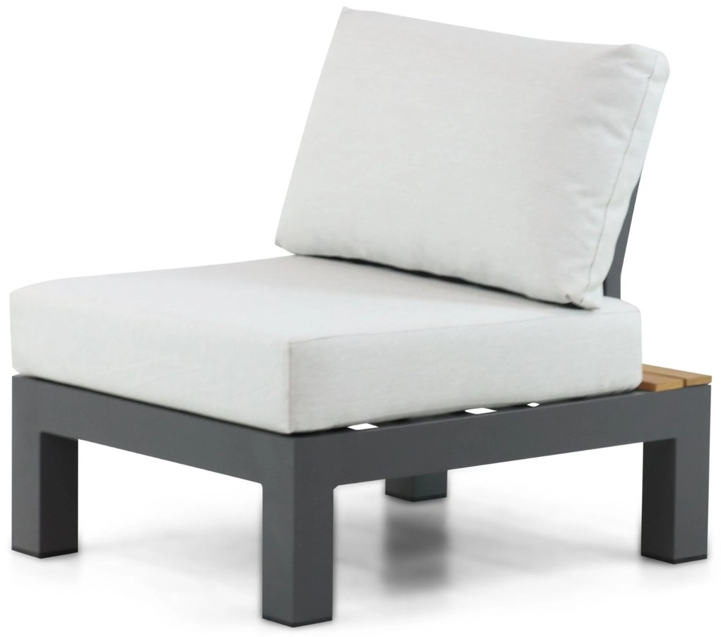 Loungeset 6 personen Aluminium/Teak Grijs Lifestyle Garden Furniture Vittoria