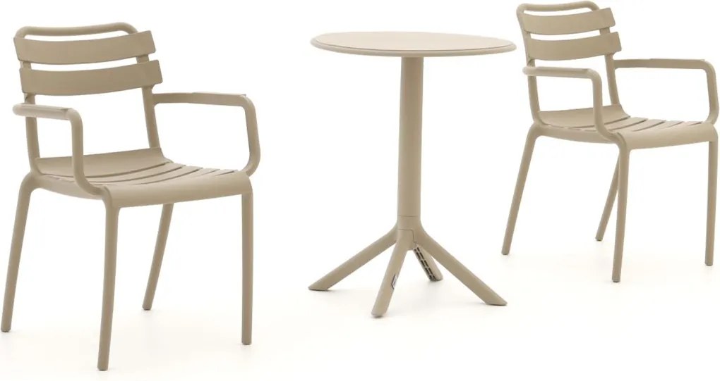 Bistro- en balkonset Forza  | 2 personen | Tuinset kunststof | 3-delig | Kees Smit Tuinmeubelen