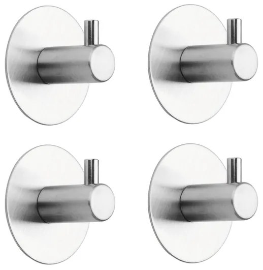 Tiger Rhino Hakenset RVS geborsteld 4 stuks 999990901