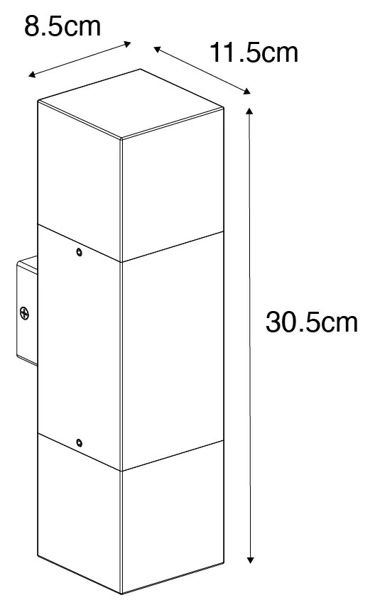 Buiten wandlamp zwart met opale kap 2-lichts IP44 - Denmark Modern E27 IP44 Buitenverlichting