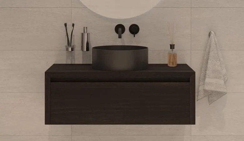 Gliss Design Ares badmeubel 90cm charcoal zonder waskom