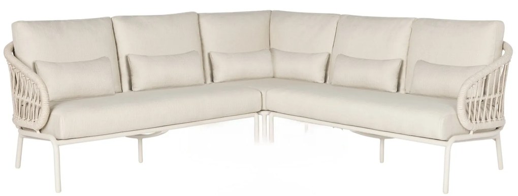 Suns Tosca hoek high lounge loungeset 3 delig camel sand rope