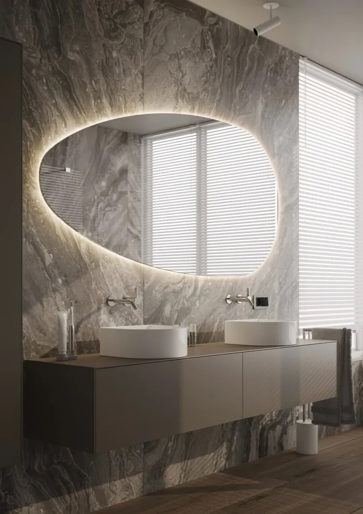 Martens Design Joling spiegel met LED verlichting, spiegelverwarming en sensor 160x80cm
