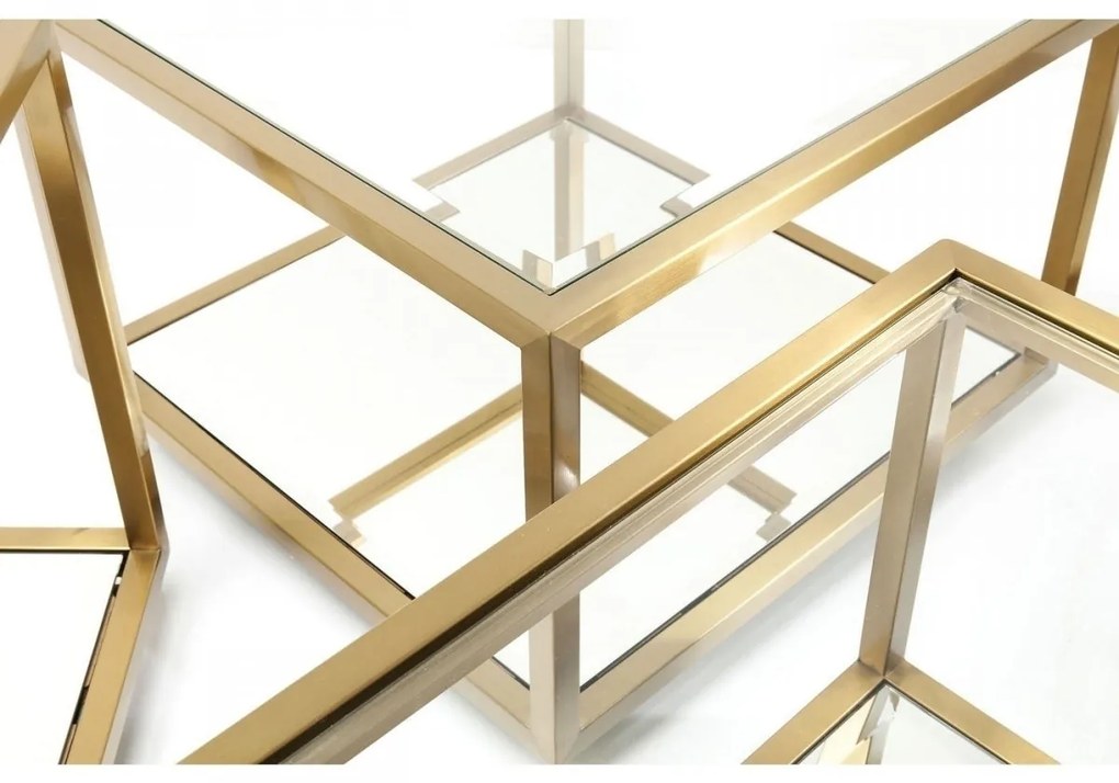 Gouden Salontafelset - 100 X 100cm.