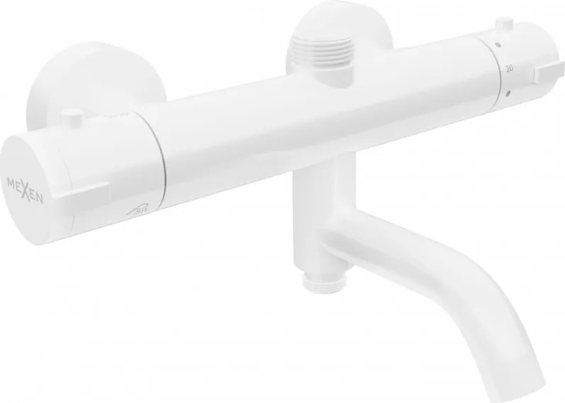Mexen Kai thermostatische bad-douchekraan, wit - 77900-20