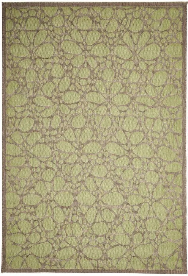 Floorita binnen/buitenvloerkleed Fiore - groen - 135x190 cm - Leen Bakker