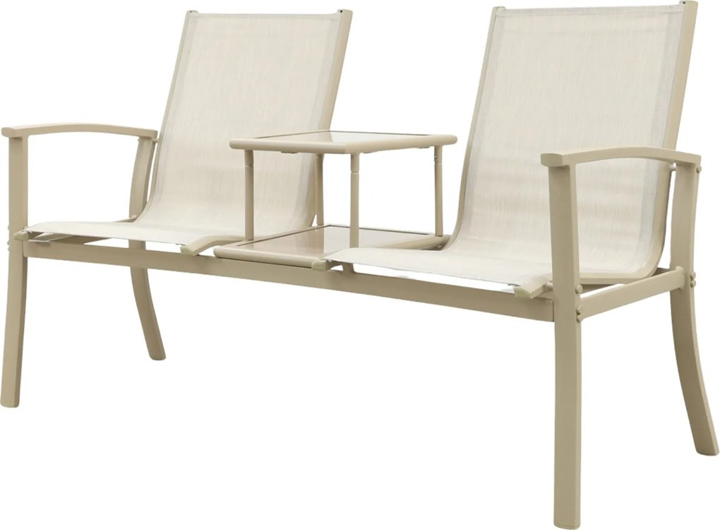 Tete-a-Tete aluminium tuinbank Felix - Latte/Beige