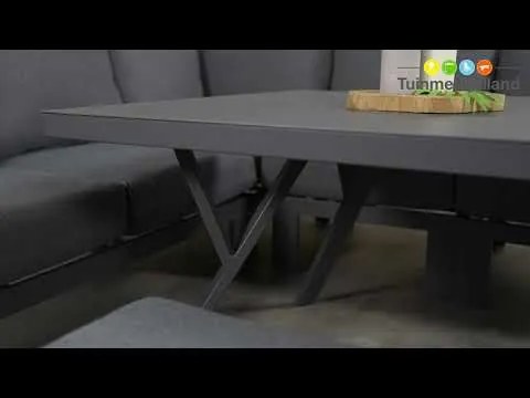 Garden Impressions Camilo lounge dining set 6-delig links - donker grijs