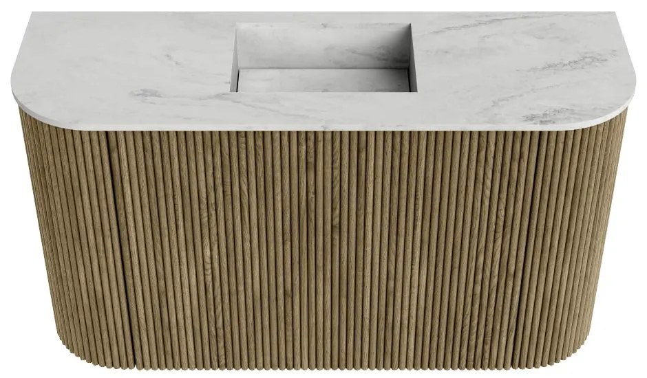 Mondiaz Joya DLux 75cm toiletmeubel ronding links/rechts dusk met wastafel faye midden zonder kraangat opalo