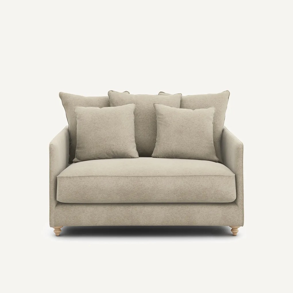 2-zits slaapbank van linnen fluweel, LAZARE