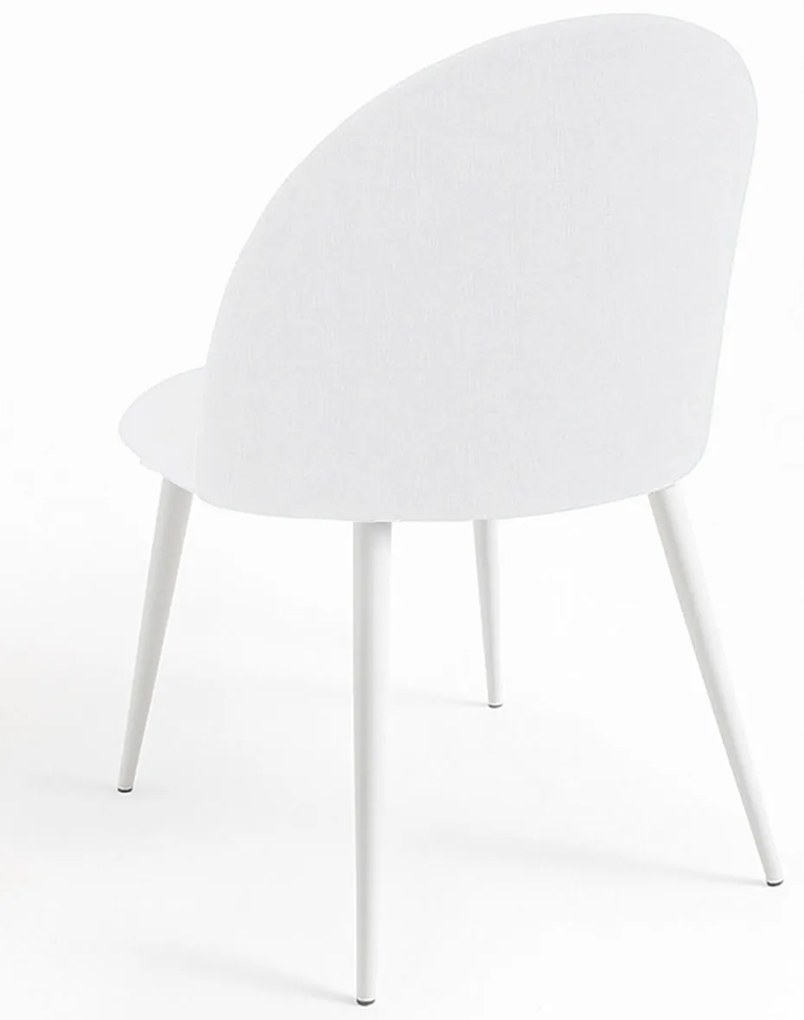 Pack 4 Biae krzesa vintage tkanina