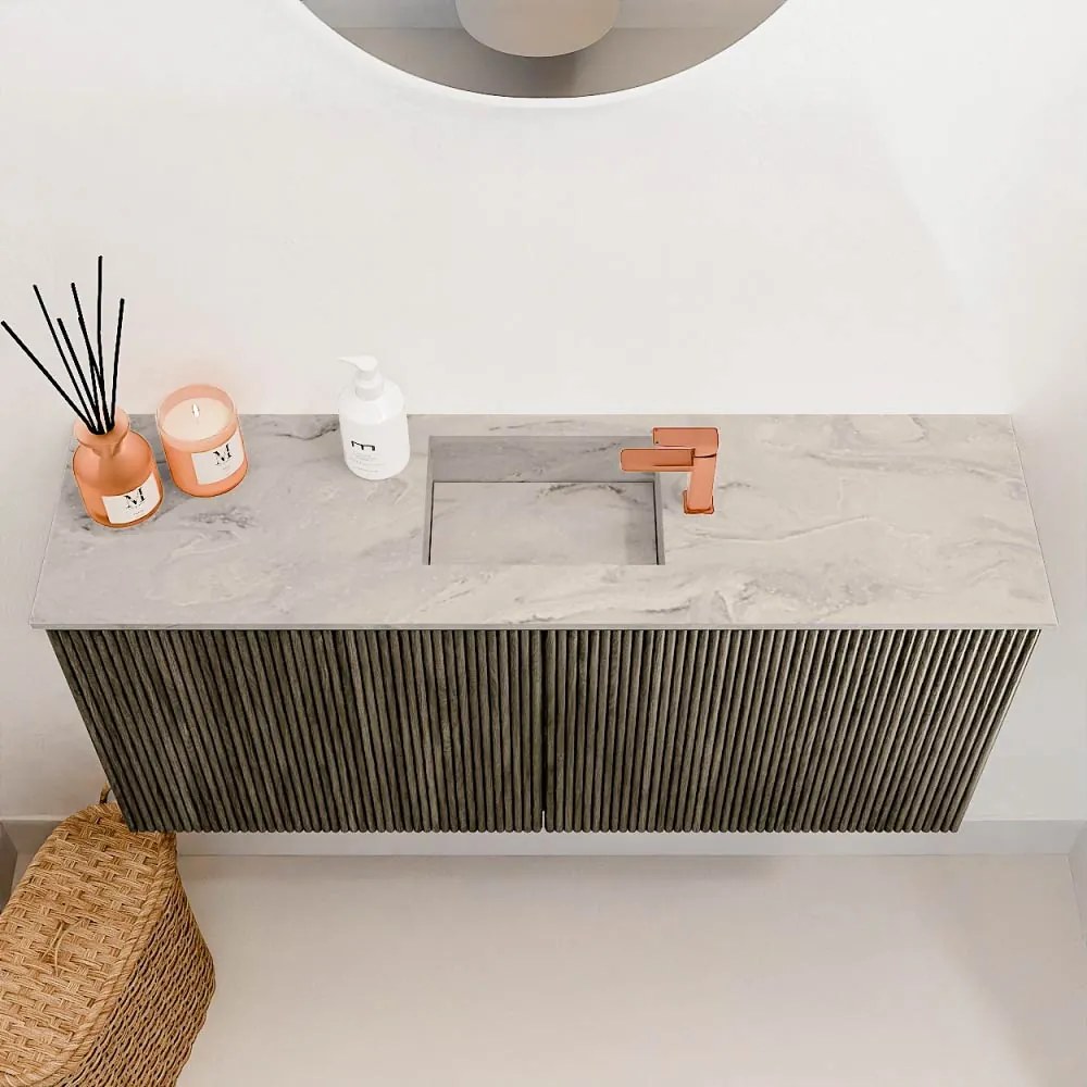 Mondiaz Joya DLux 90cm toiletmeubel shadow met wastafel faye midden 1 kraangat glace