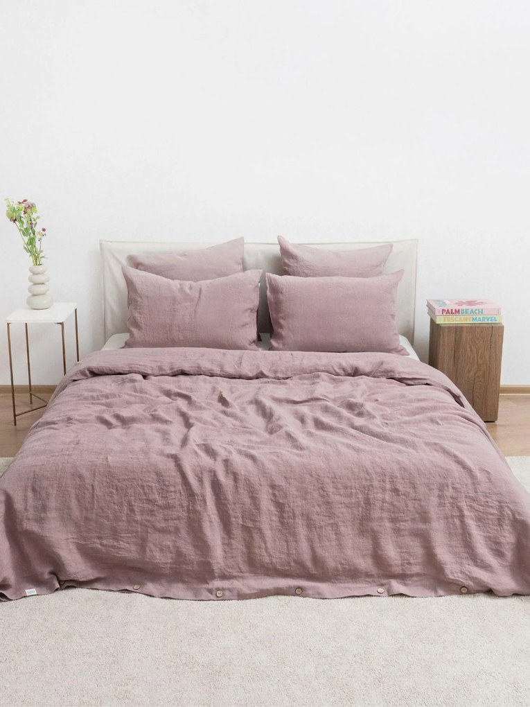 Linnen dekbedovertrekset Ashes of Roses, 2-delig