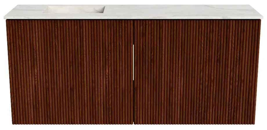 Mondiaz Joya DLux 90cm toiletmeubel ruby met wastafel faye links zonder kraangat ostra