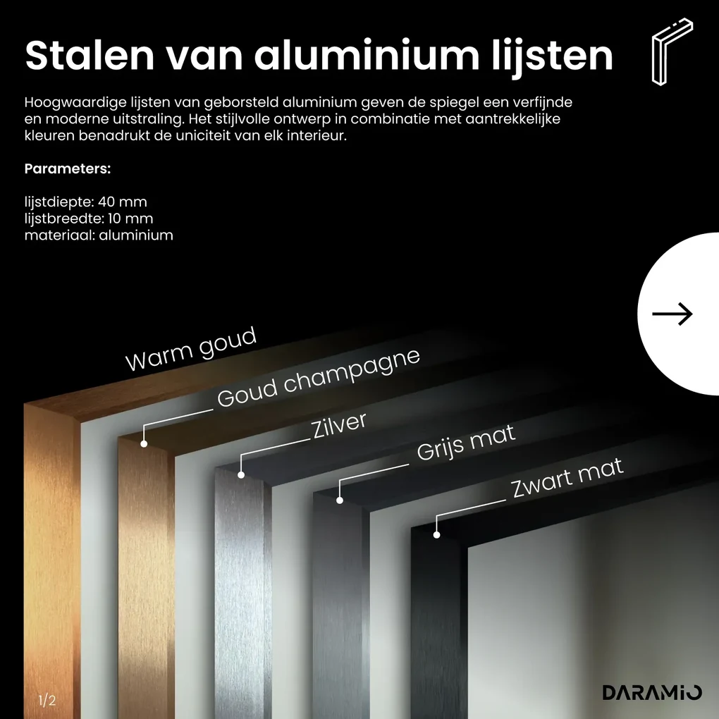 Ronde spiegel met verlichting E1