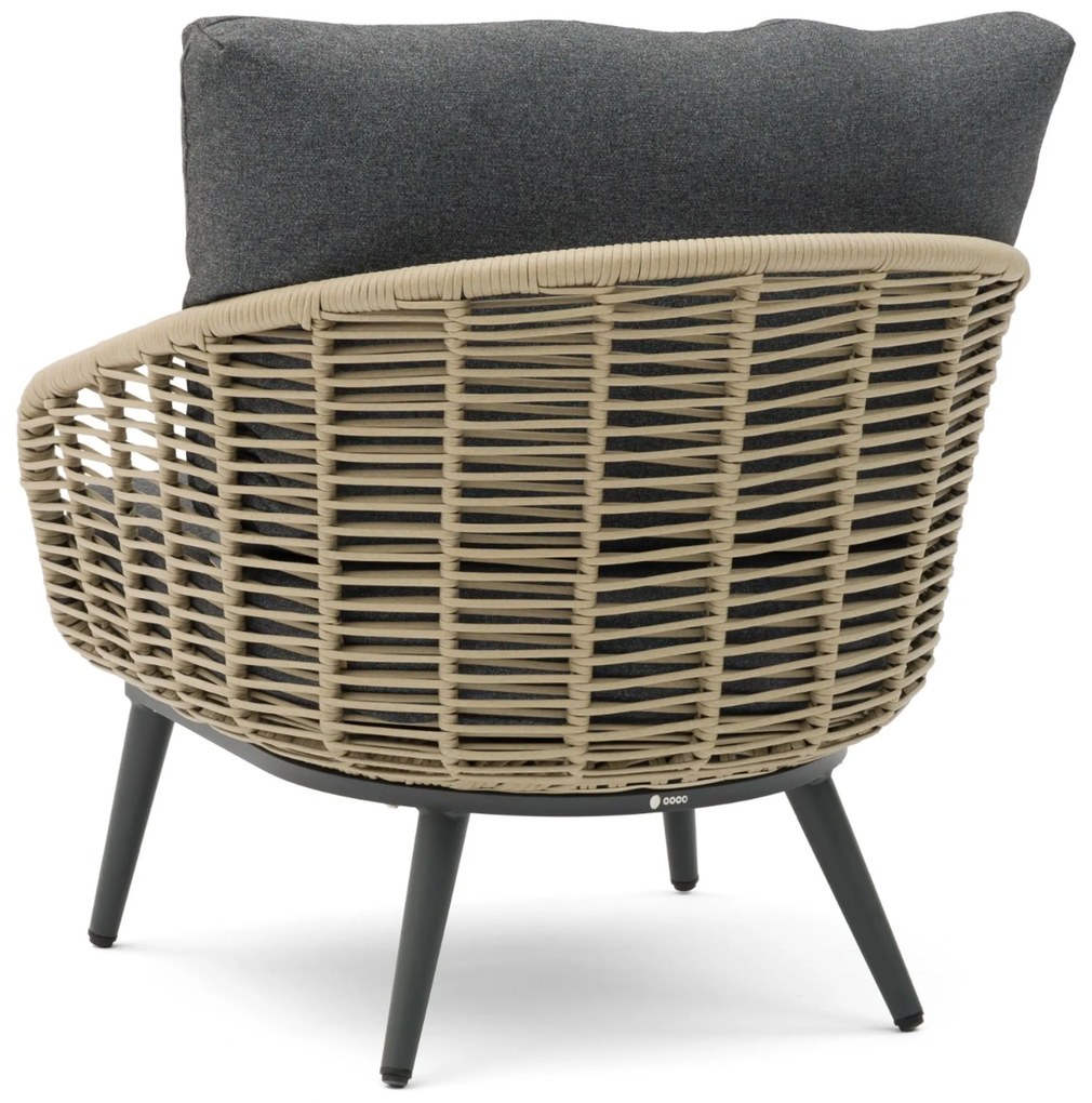 Stoel en Bank Loungeset 5 personen Aluminium/rope Grijs Coco Vinci/Ronda