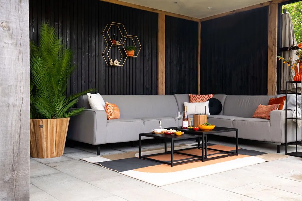 Boavista/Royalty Sunbrella loungeset - Nature Grey - 5-delig - Rechts
