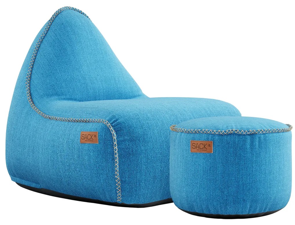 Cobana Lounge Chair & Pouf Outdoor - Turquoise
