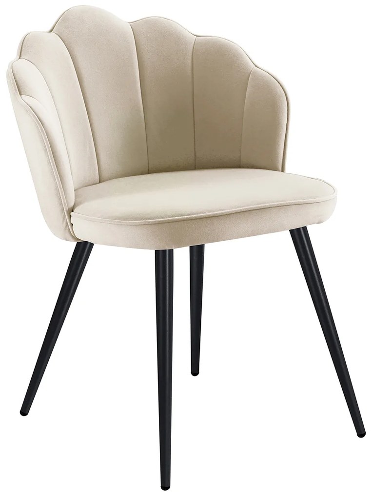 Blume Fluwelen Stoel Zwart Poten