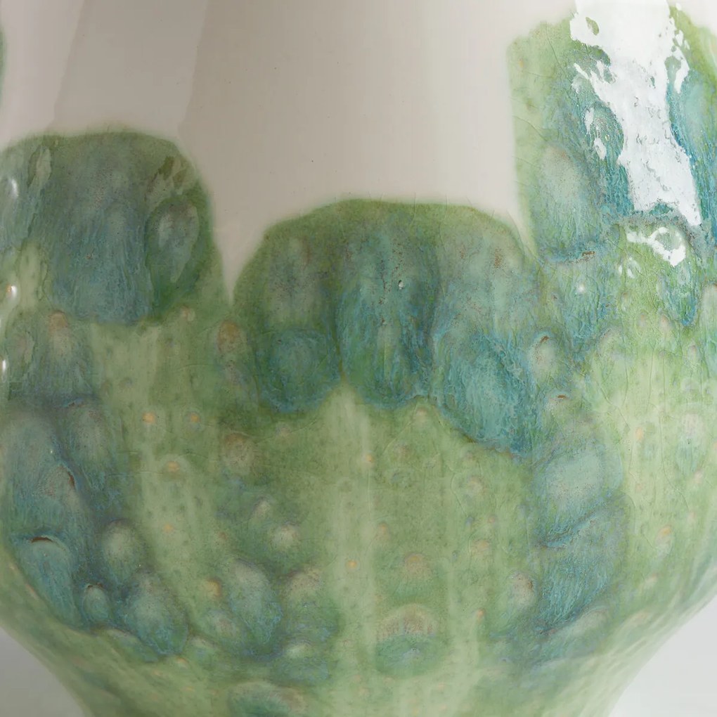 Handgeschilderde vaas van geglazuurd aardewerk, WINGA