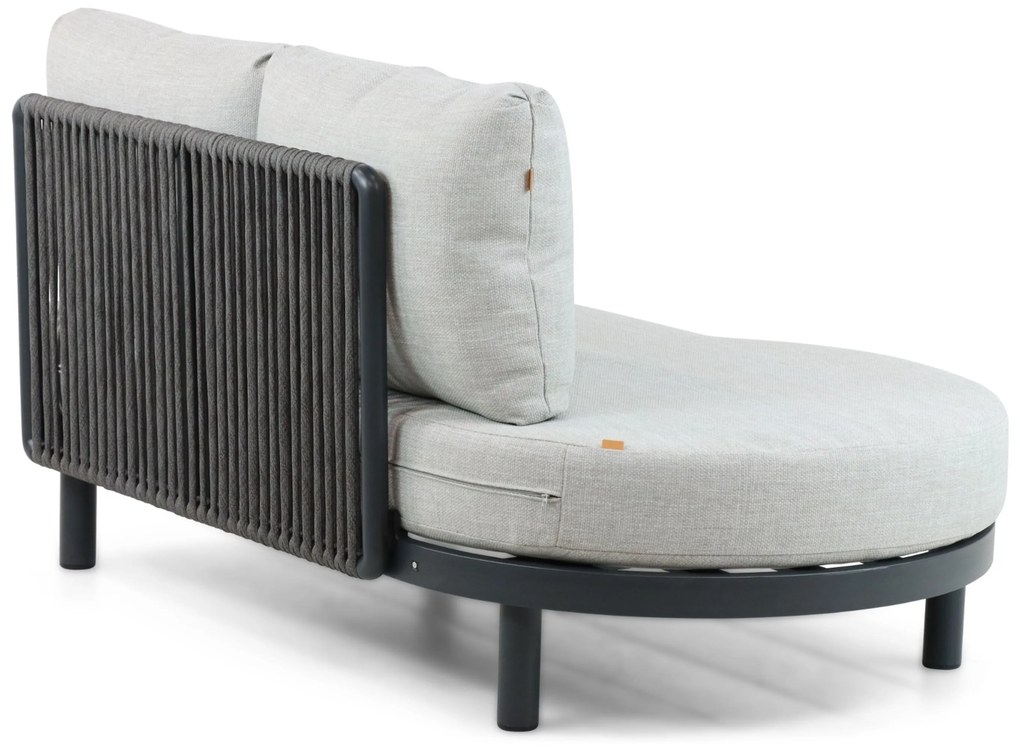 Hoek loungeset 5 personen Aluminium/rope Grijs  Santika Furniture Santika