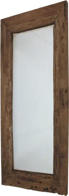 Spiegel Rustiek - 140x90 cm - blank - drijfhout teak