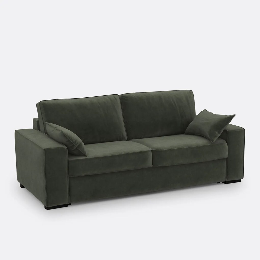 Slaapbank van fluweel, 2, 3 of 4 zits, Comfort BULTEX® Cécilia