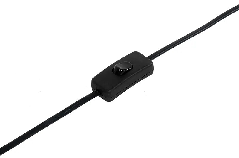 Landelijke tafellamp rotan met zwart - Kata