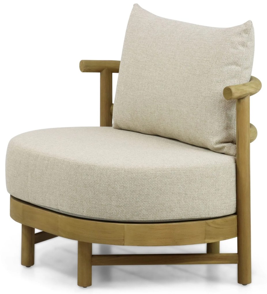 Stoel en Bank Loungeset 5 personen Teak Old teak greywash  Santika Furniture Santika